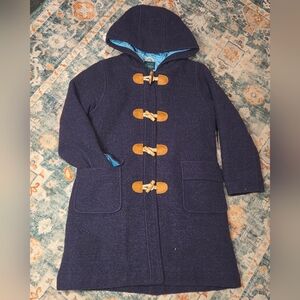 Mini Boden Purple Wool Blend Duffle Coat